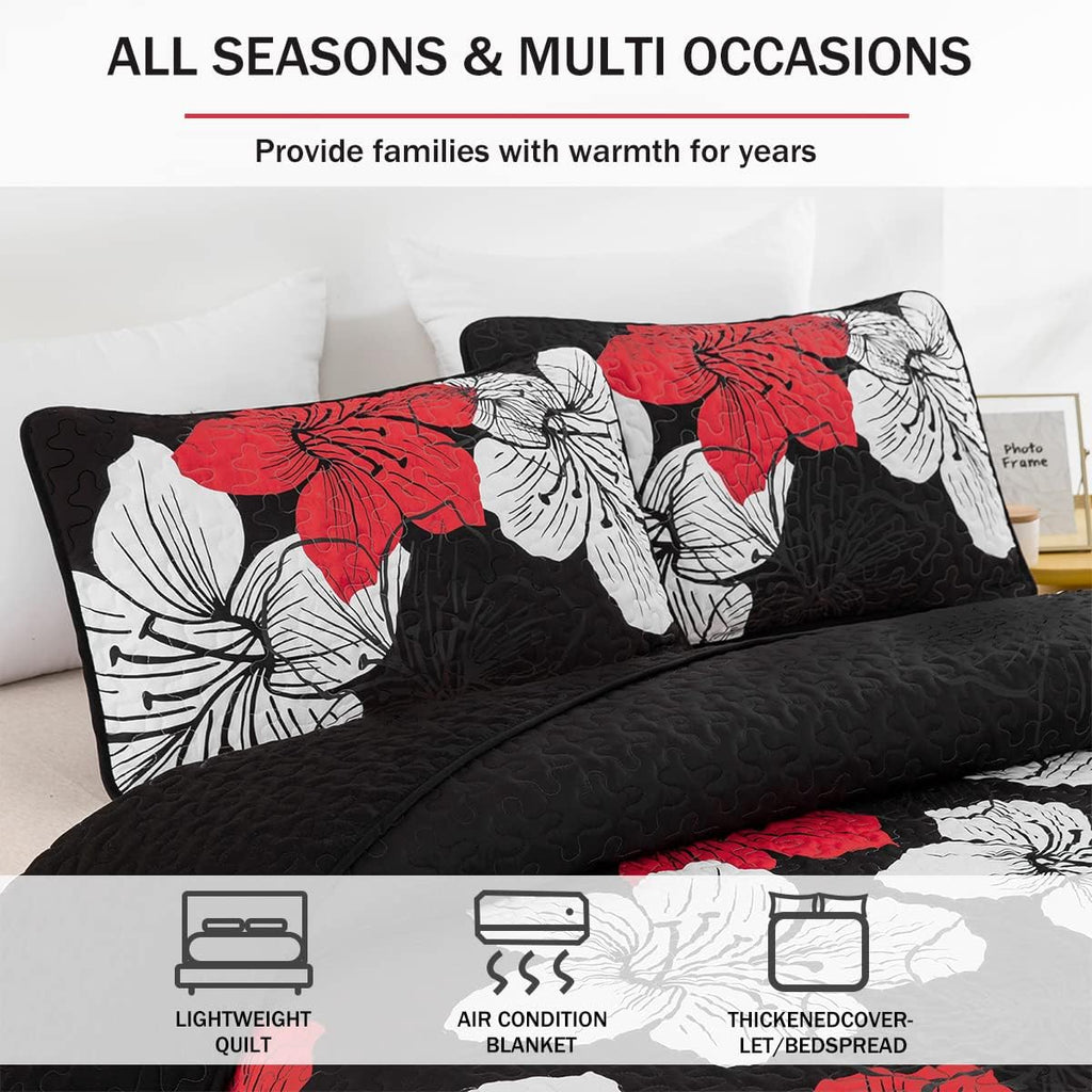 Glorious Quilted coverlet and pillowcovers set: Unmatched Beauty