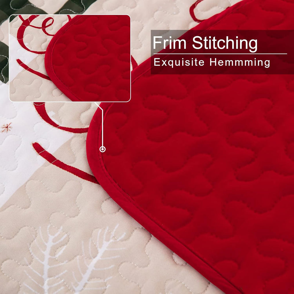 Festive snowman merry Christmas Bedspread Set