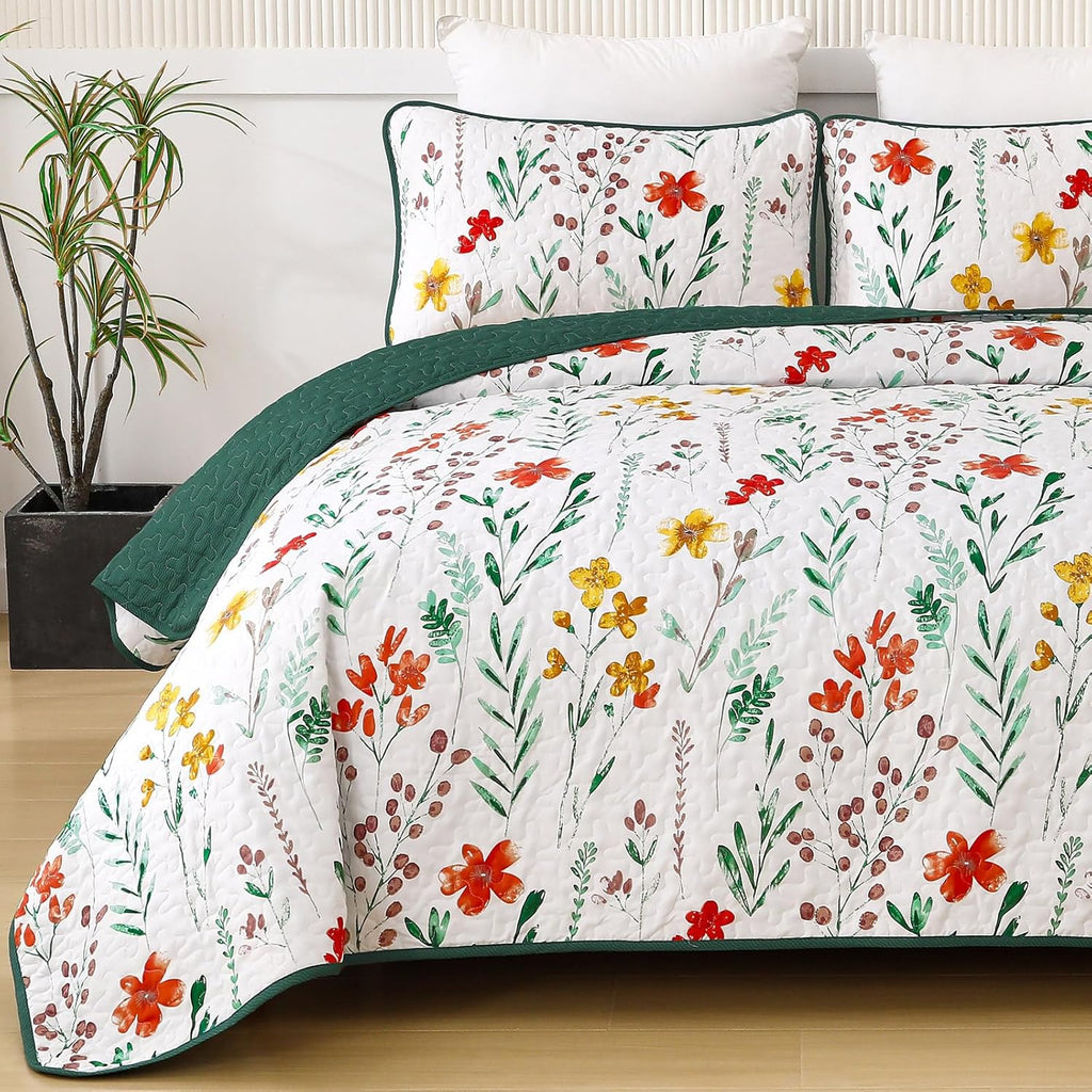 Enchanting Fields Cozy 3 Pc Bedspread & Pillow Cover Set