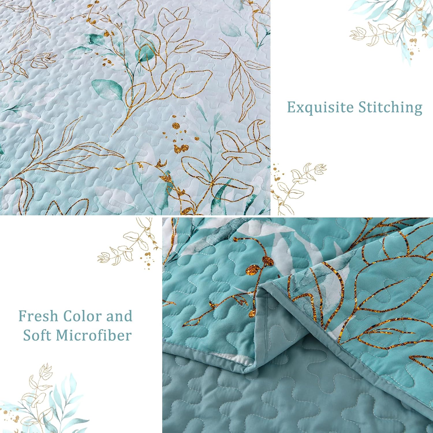 Radiating Quilted bedspread and pillowcovers set: Shine in Your Bedroom