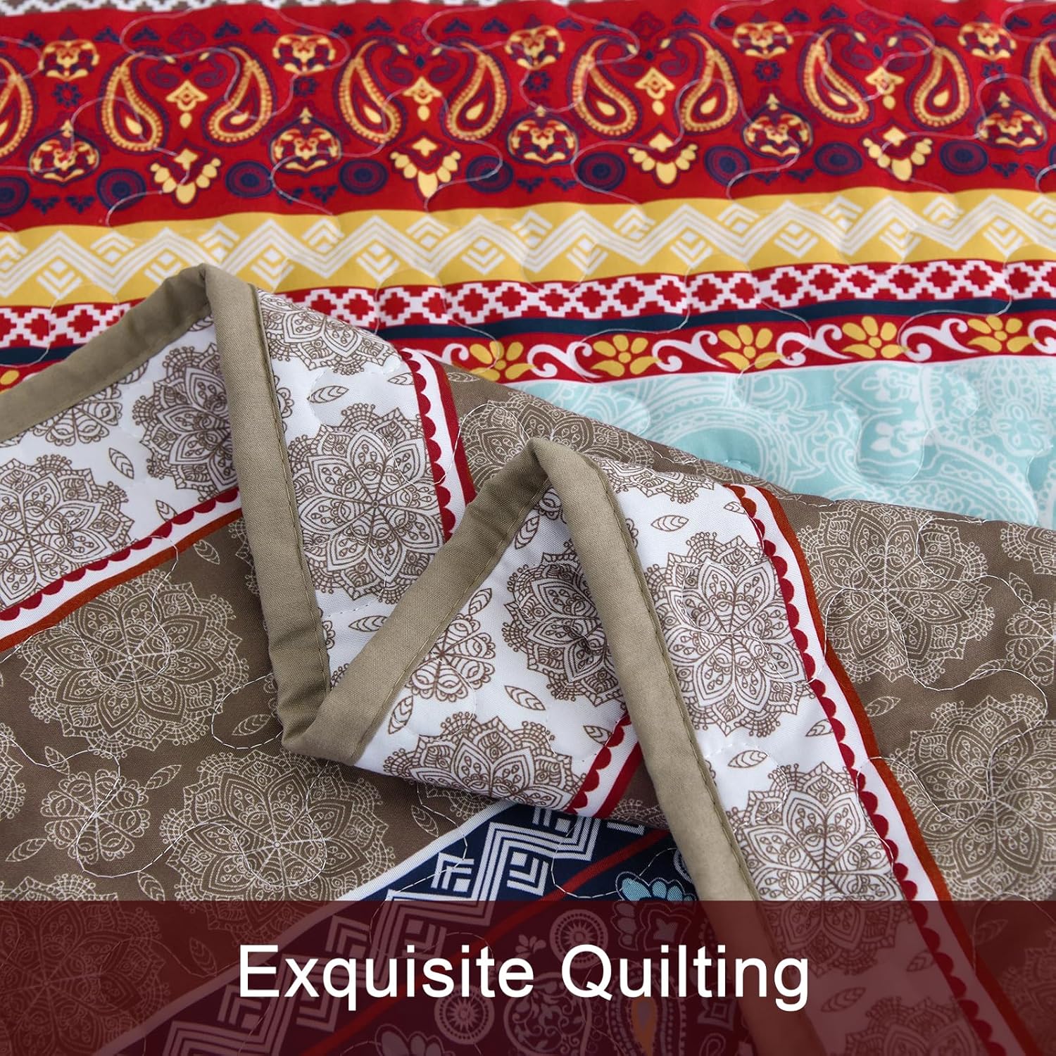 Ethereal Textured bloom 3 Pc Bedspread & Pillow Cover Set