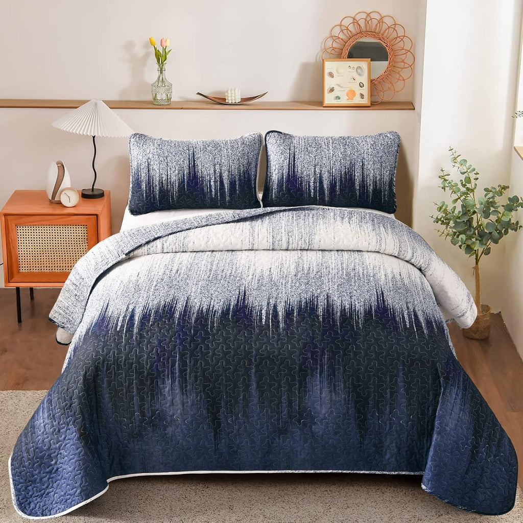 Feminine cave stalactites pattern 3 Pc Bedspread & Pillow Cover Set