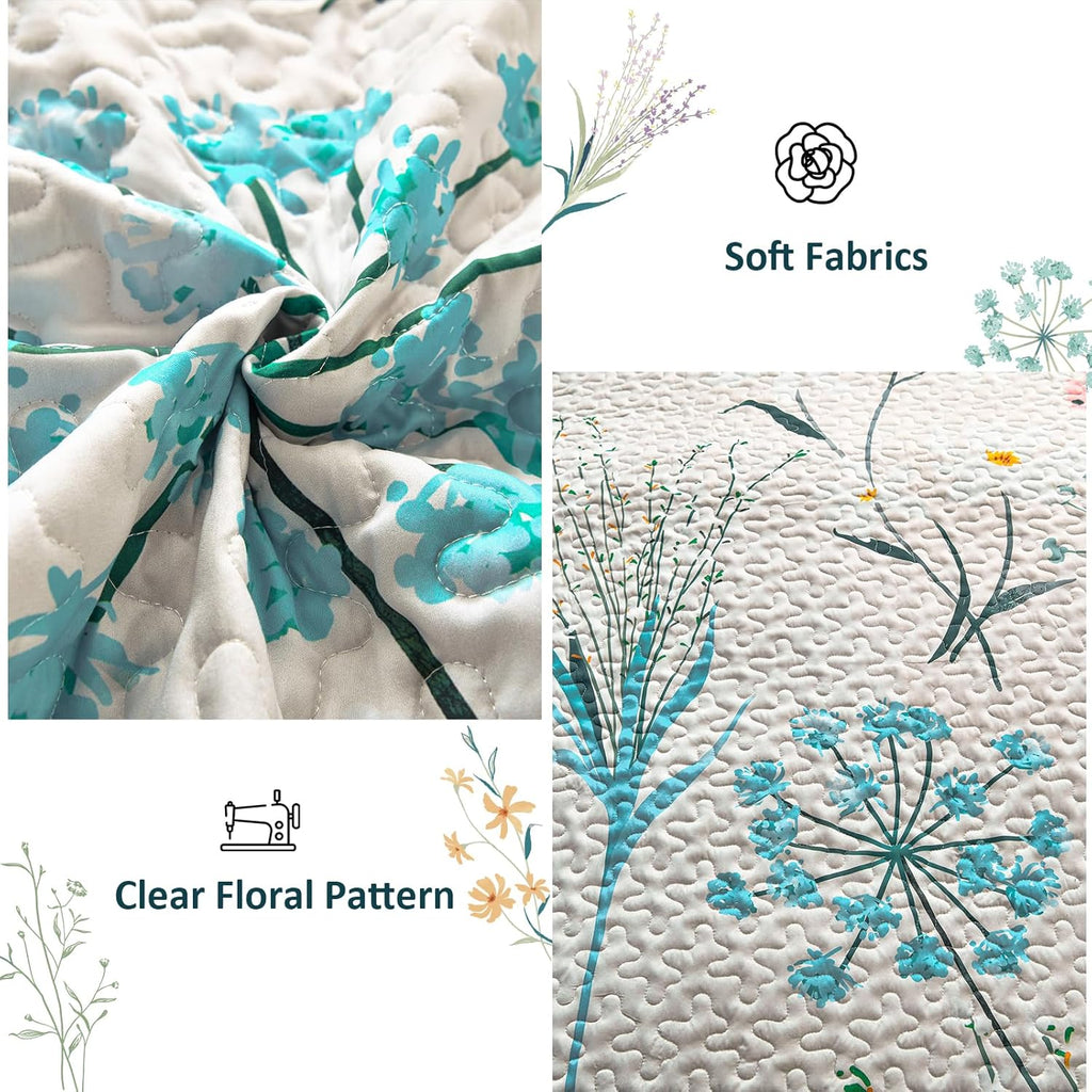 Soft floaral Orchid Dream 3 Pc Bedspread & Pillow Cover Set