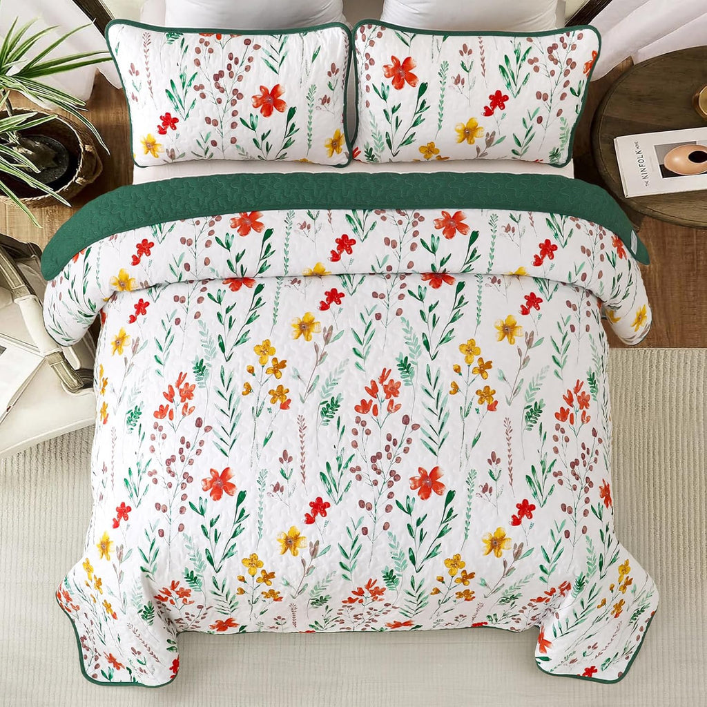 Enchanting Fields Cozy 3 Pc Bedspread & Pillow Cover Set