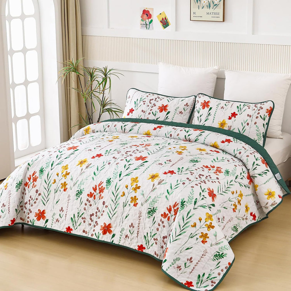 Enchanting Fields Cozy 3 Pc Bedspread & Pillow Cover Set