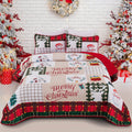Festive snowman merry Christmas Bedspread Set