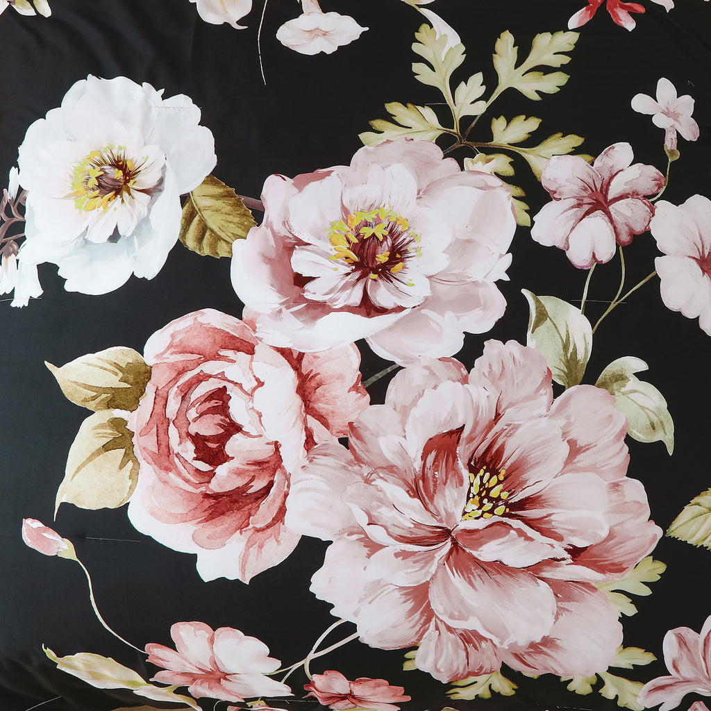 Soft Warm Floral Comforter Set, Ultra-Plush Bedding with Pillowcases