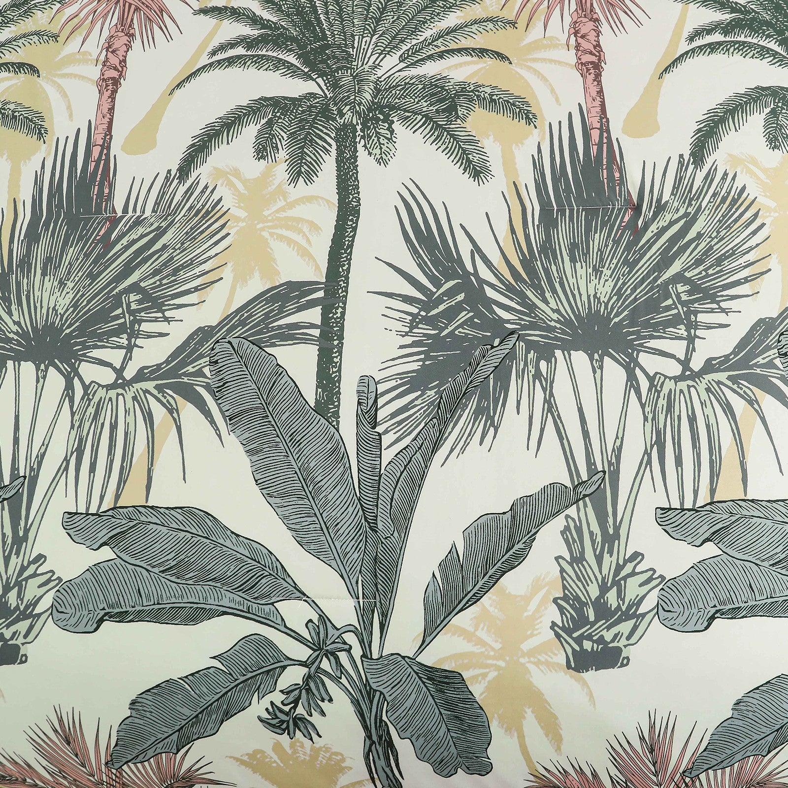 Soft Floral Leaf Comforter Set, Warm Quilted Bedding with Pillowcases