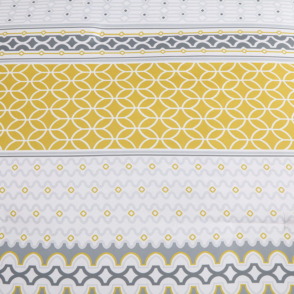 Floral Stripes Comforter Set, Deluxe 3-Piece Bedding with Pillowcases