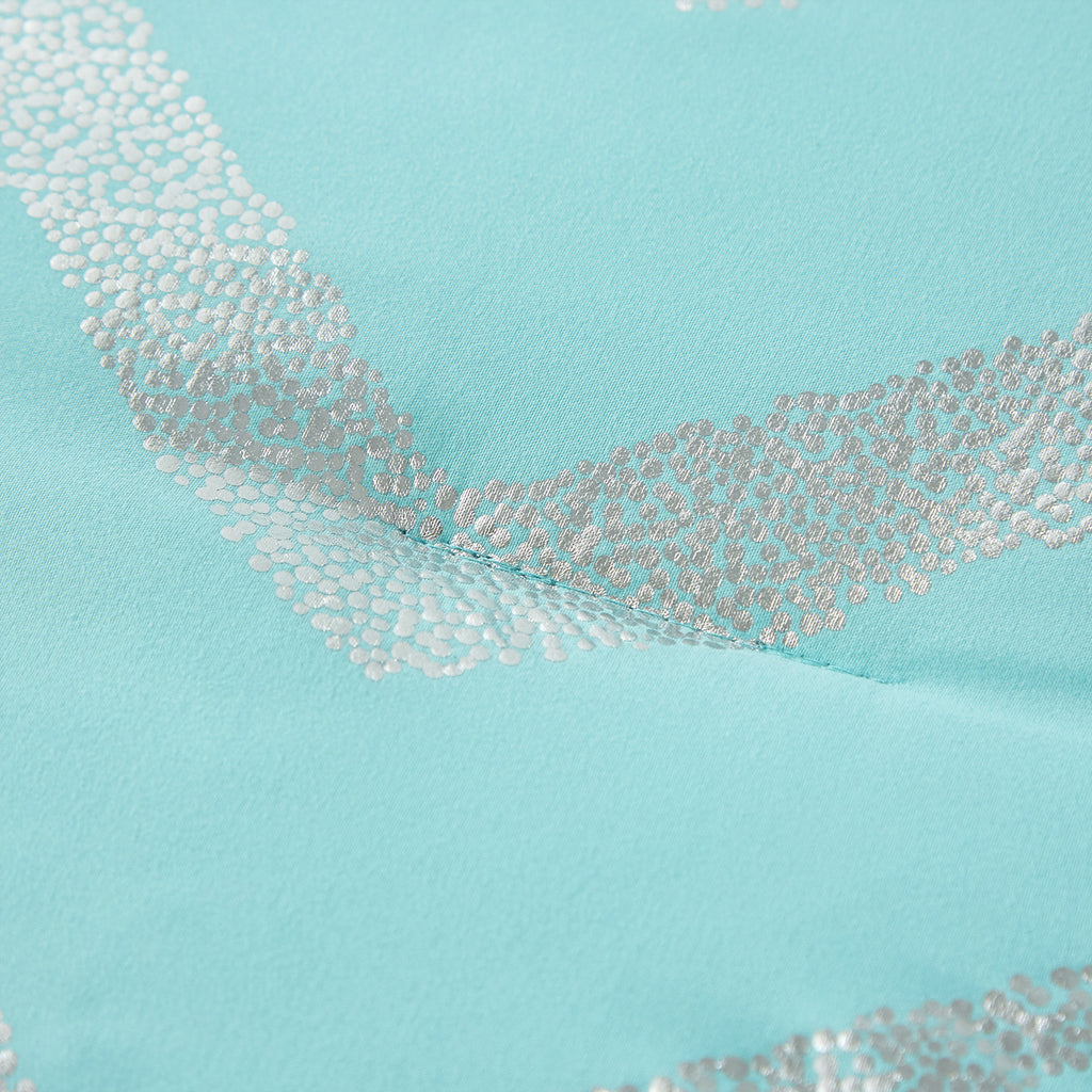 Blue Gradient Comforter Set, Modern 3-Piece Bedding with Pillowcases