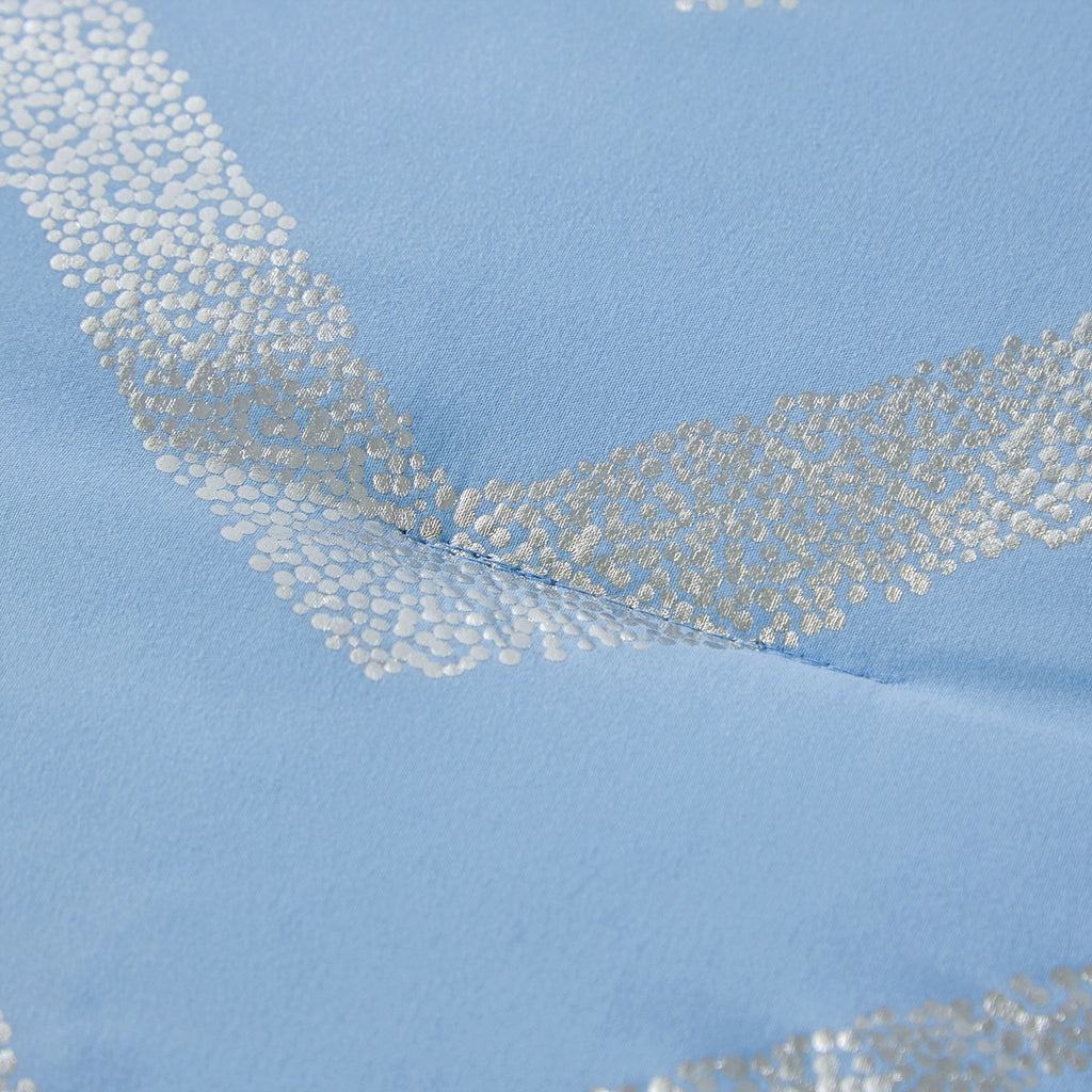 Metallic Print Comforter Set, Chic 3-Piece Bedding with Pillowcases