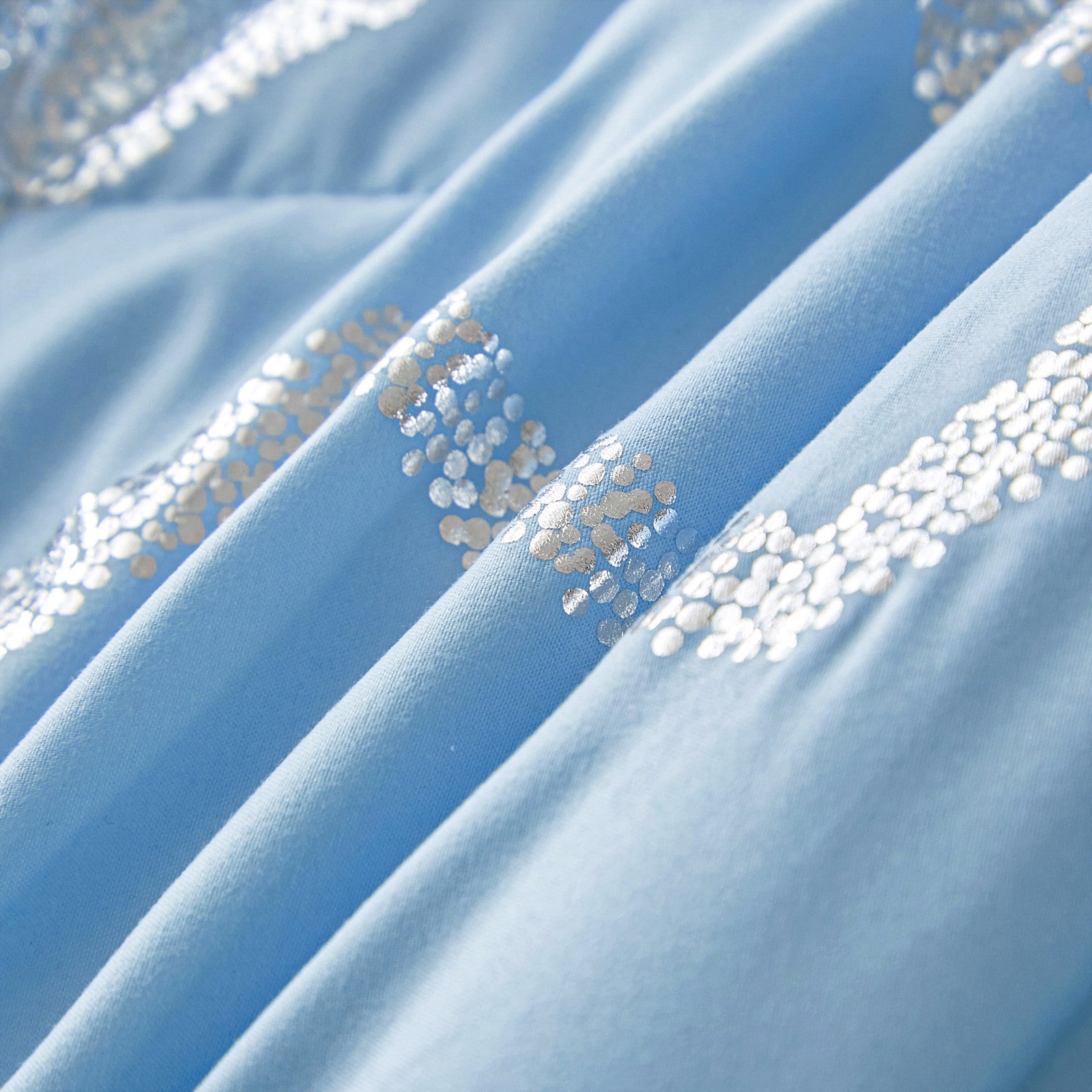 Metallic Print Comforter Set, Chic 3-Piece Bedding with Pillowcases