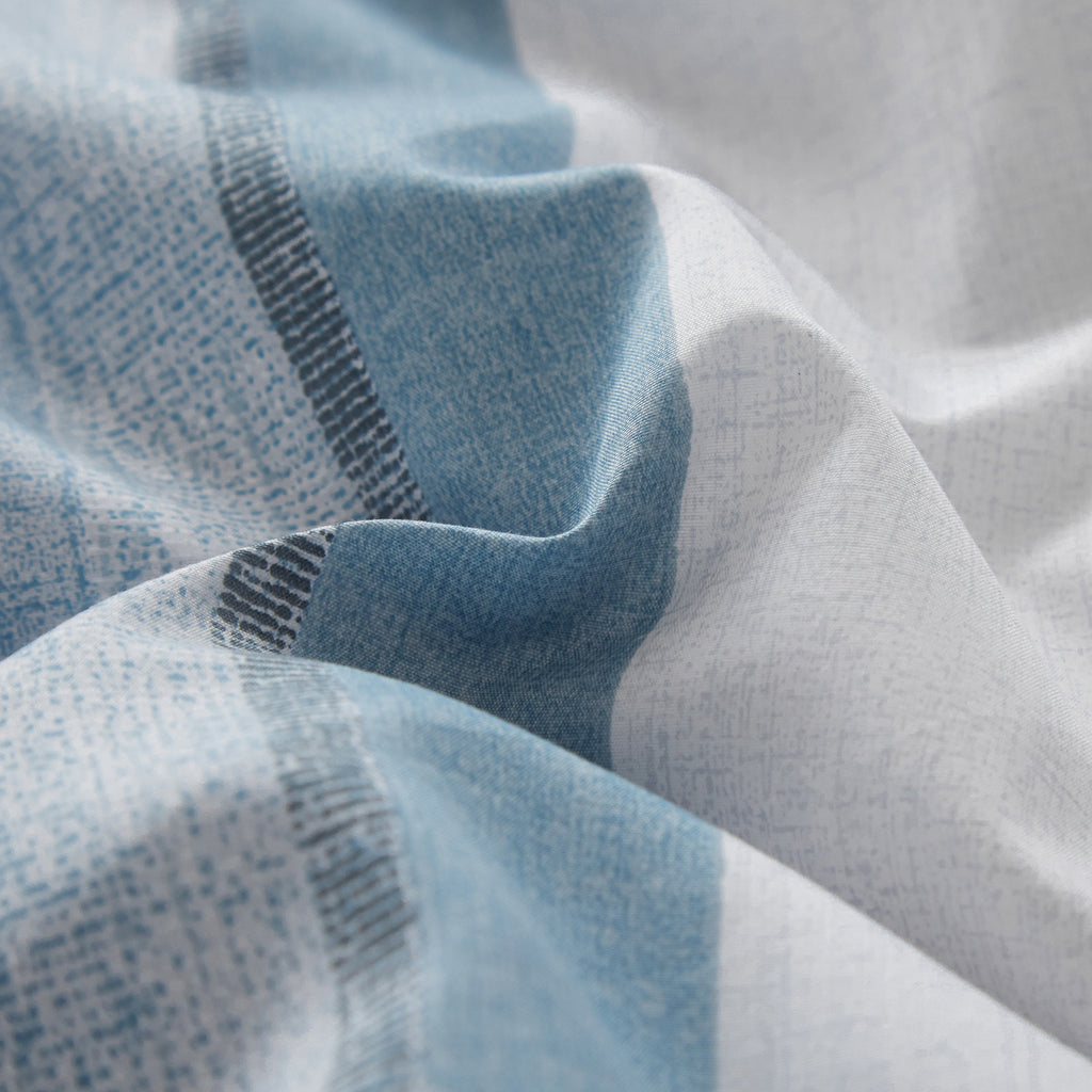 Floral Stripes Comforter Set, Stylish 3-Piece Bedding with Pillowcases