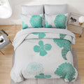 Floral Winter Comforter Set, Ultra-Soft Quilted Bedding with Pillowcases
