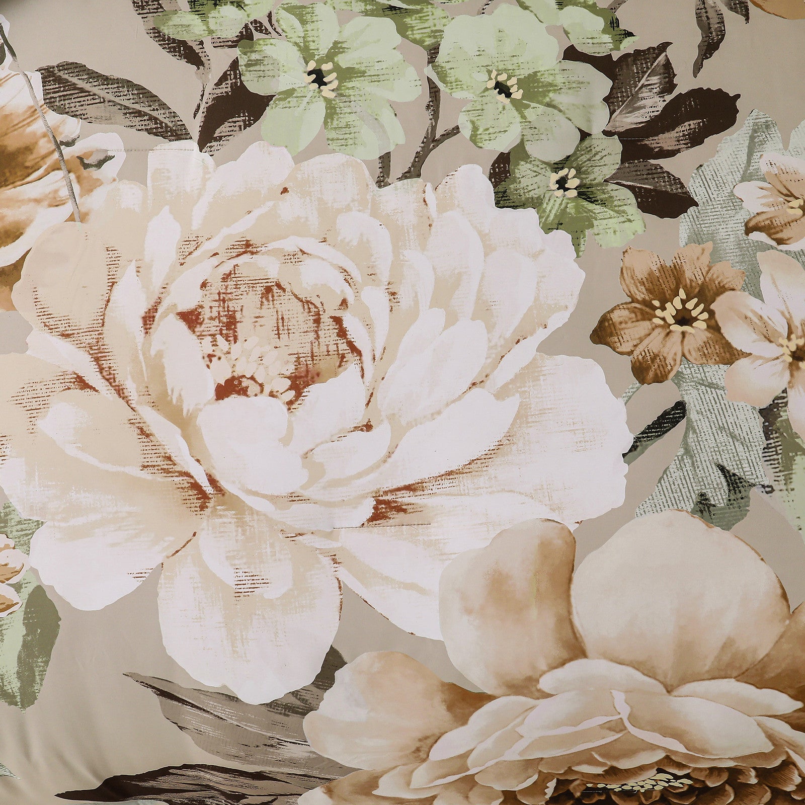 Cozy Floral Comforter Set, Quilted Warm Bedding with Pillowcases