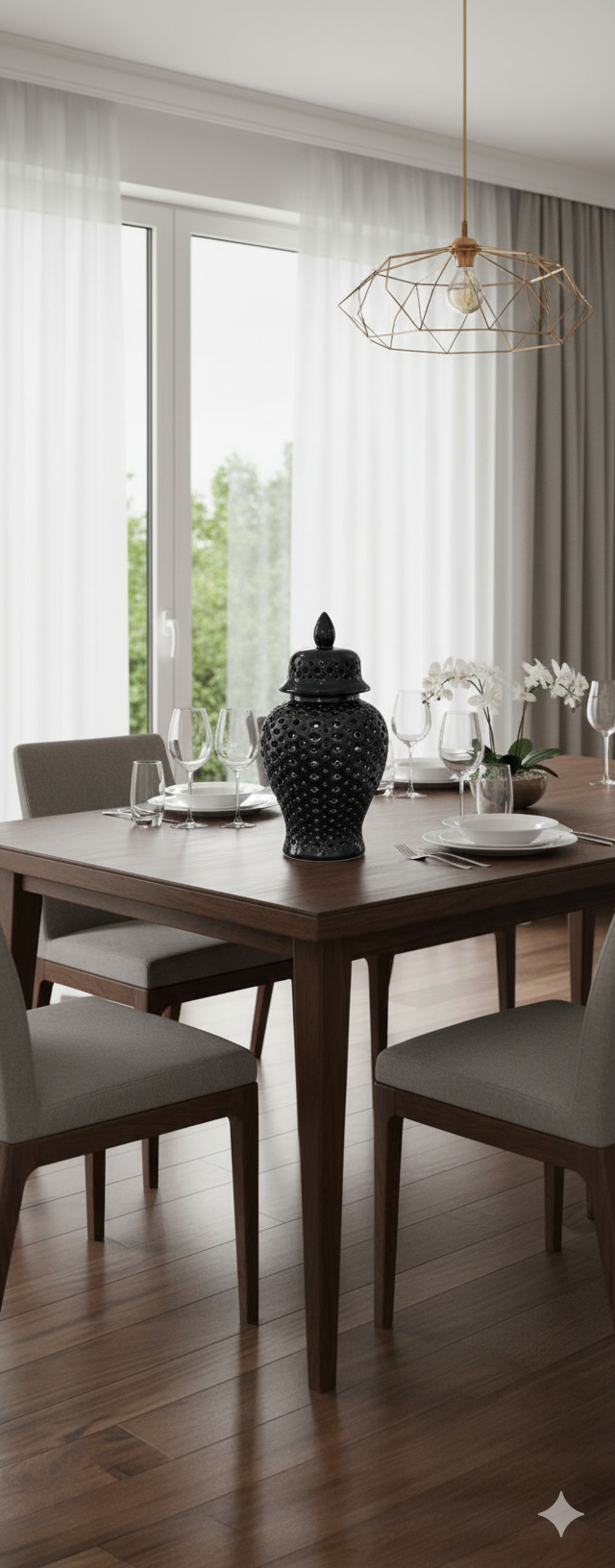 Moroccan Black Temple Jar Statement Decor