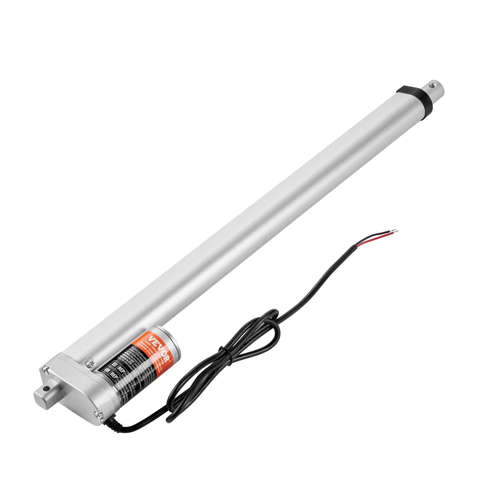 Linear Actuator 12V, 18 Inch High Load 330lbs/1500N Linear Actuator, 0.19"/s Linear Motion Actuator with Mounting Bracket and IP54 Protection