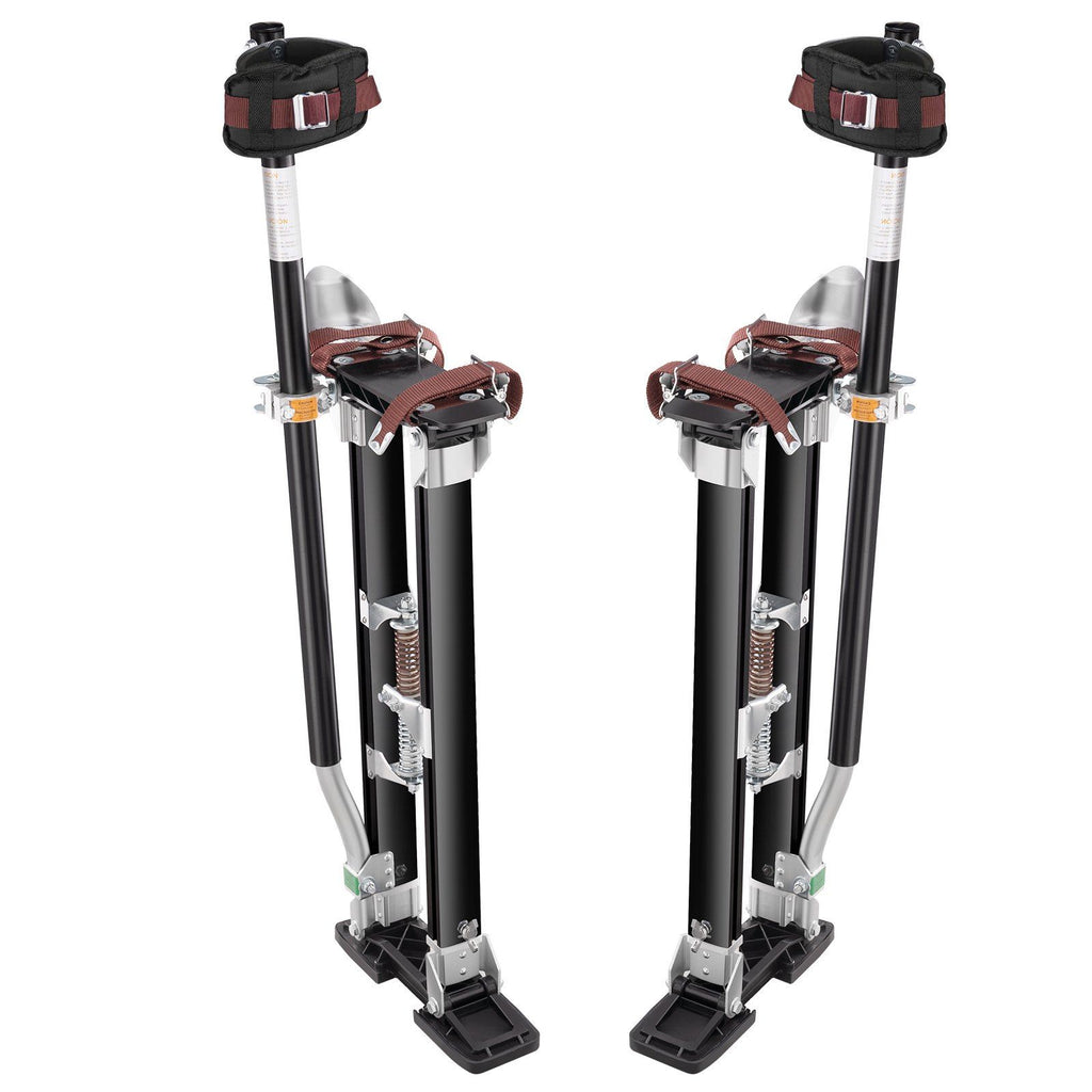 Drywall Stilts, 61-101.6 cm Adjustable Aluminum Tool Stilts with Protective Knee Pads, Durable and Non-slip Work Stilts for Sheetrock Painting, Walking, Taping, Black
