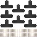 Black T Mending Plate T-shape 8 PCs 6 Flat Connector Post to Beam Bracket"