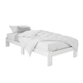 Artiss Bed Frame Single Size Wooden White JADE