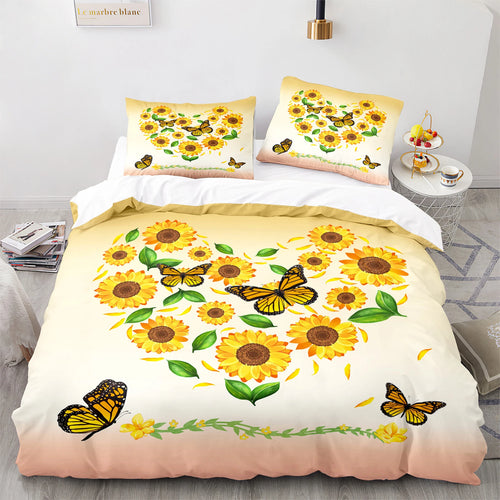 Airy Loft butterfly floral 3-Piece Comforter Bundle - Relaxed