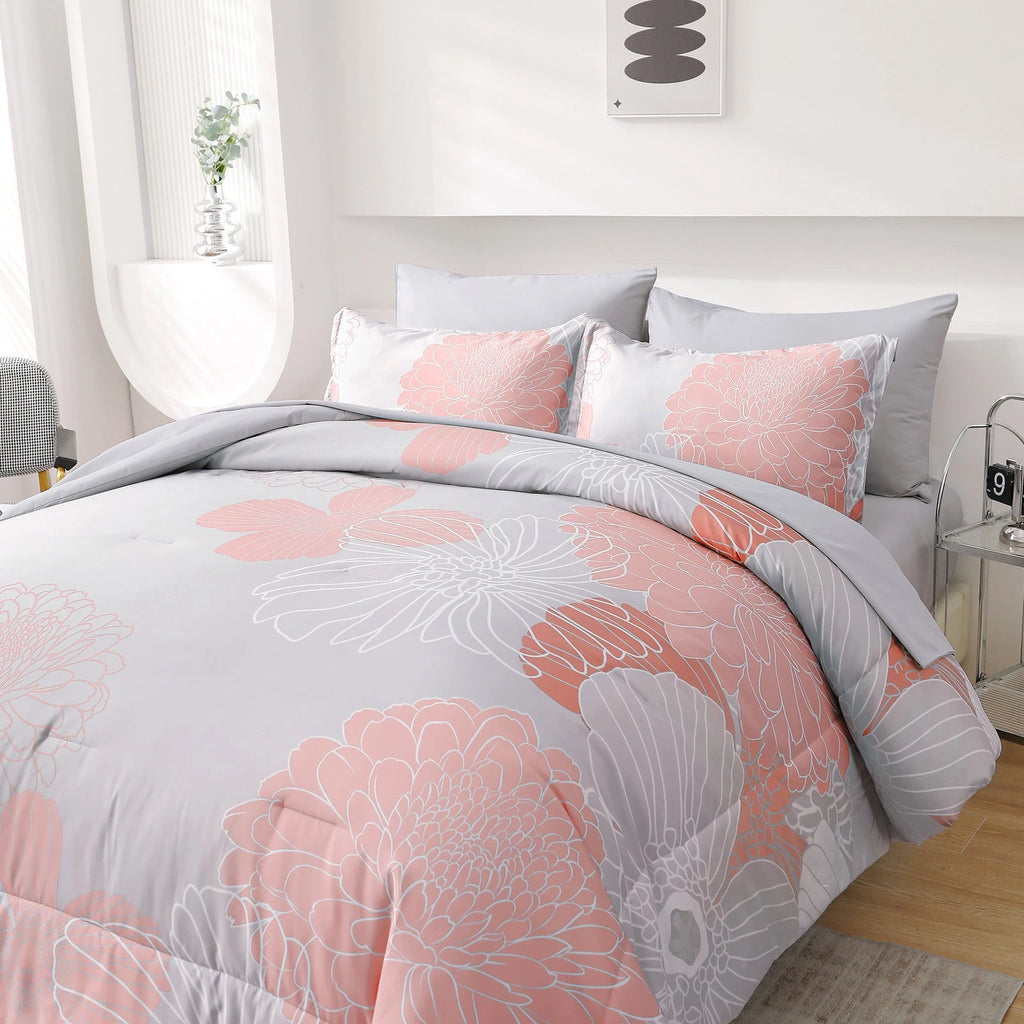 Zen Retreat Quilted Comforter Bundle - 3-Piece Serenity Style