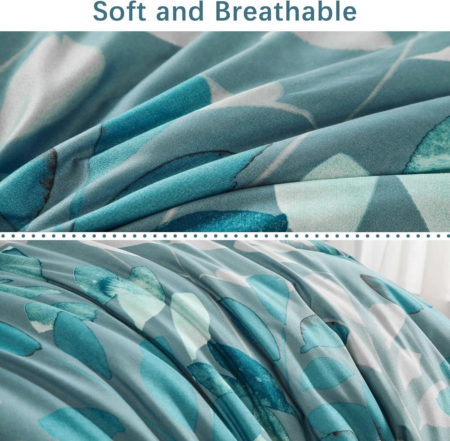 GlowUp Bedroom Teal Comforter - 3-Piece Insta-Aesthetic Set