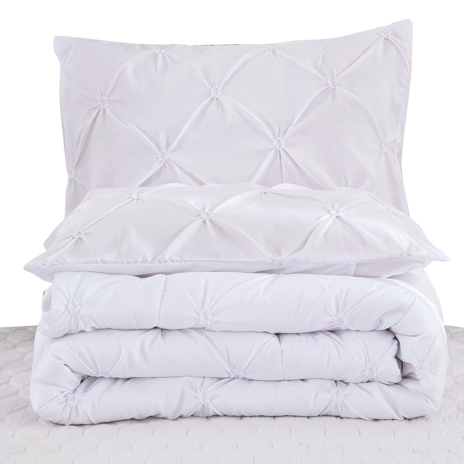 Minimal Mood white Comforter Collection - Modern 3-Piece Set