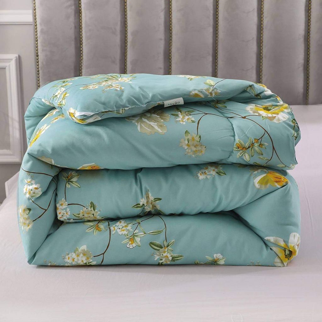 Floral Soft Comforter Set, /, Quilted Bedding for All Seasons
