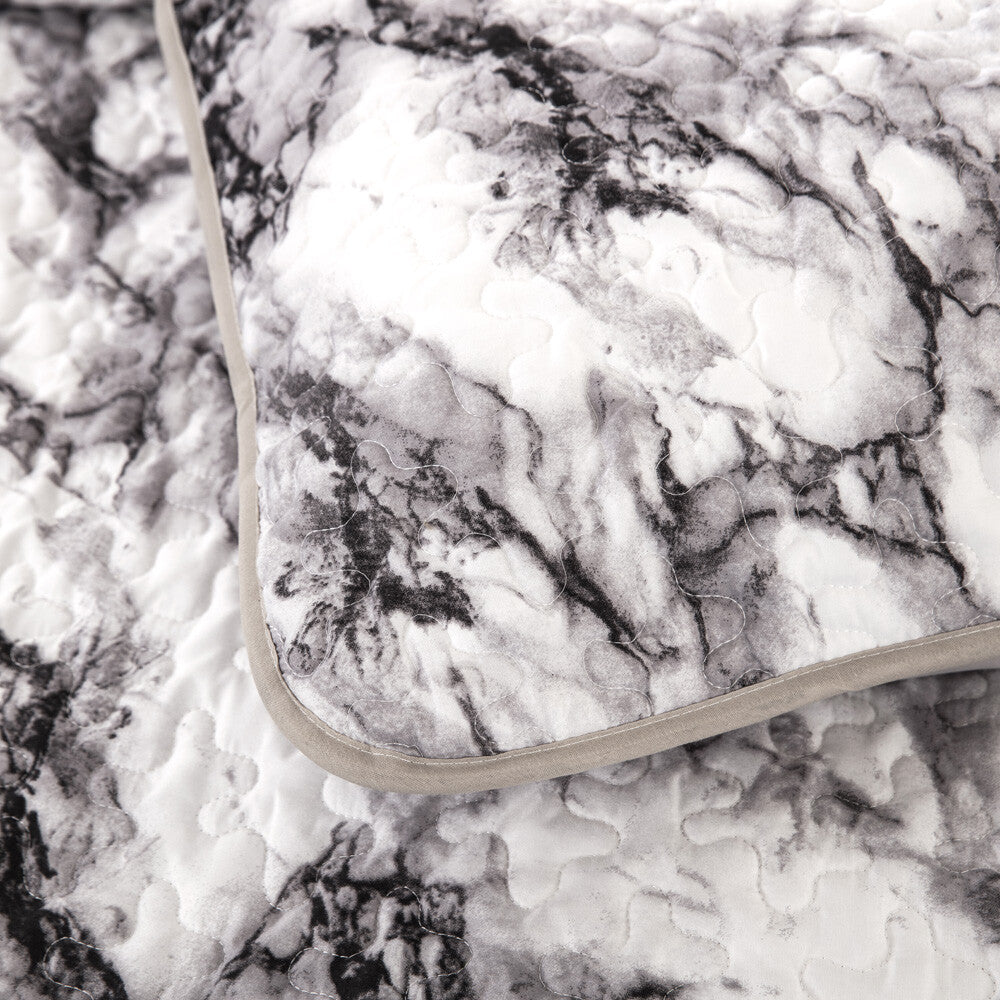 Marble Whisper Lightweight 3 Pc Bedspread & Pillow Cover Set