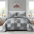 Lush Blush patch Floral 3 Pc Bedspread & Pillow Cover Set