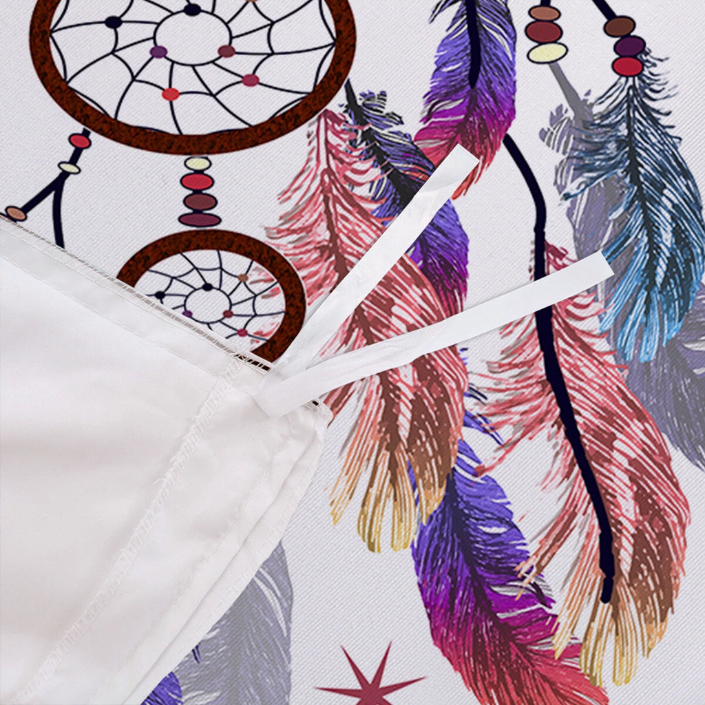 Dream catcher Printed Duvet Cover Set with Matching Pillowcases - white-