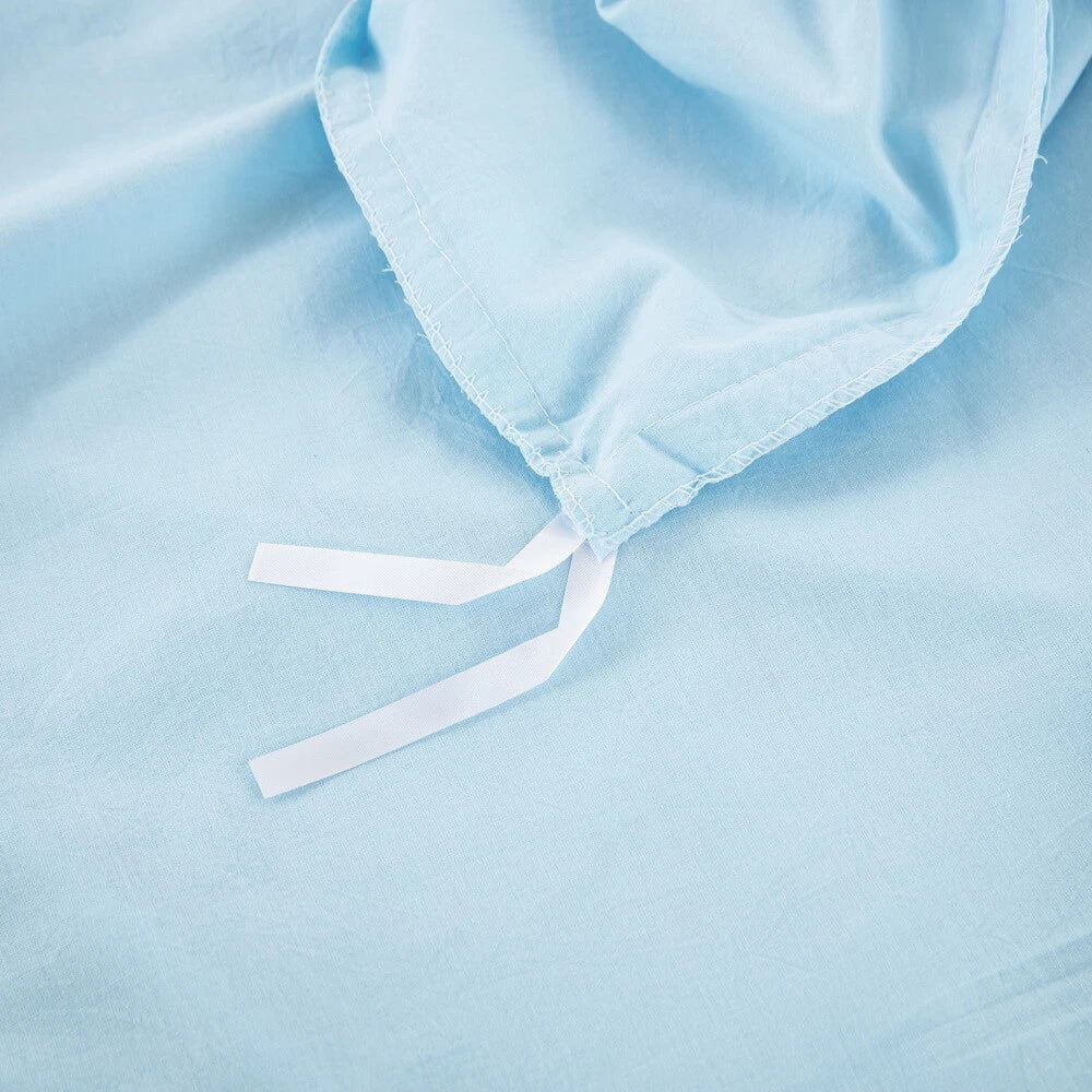 100% cotton Premium Doona Duvet Quilt Cover Set with Soft Pillowcases - Aqua-