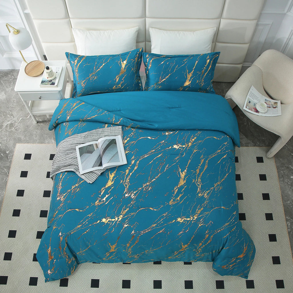 Cozy Cloud 3 Teal -Piece Comforter Bundle - Instagram-Ready Bedroom