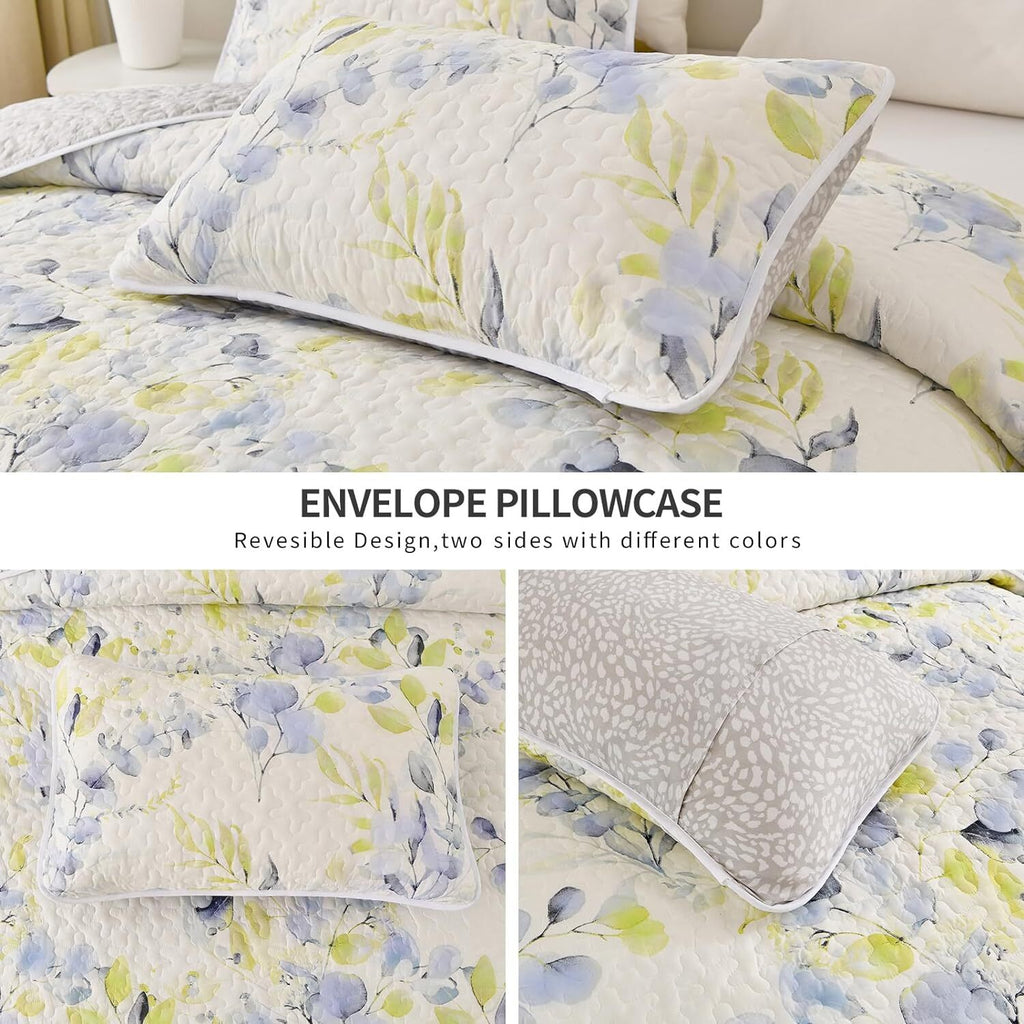Regal Orchid Bloom 3 Pc Bedspread & Pillow Cover Set