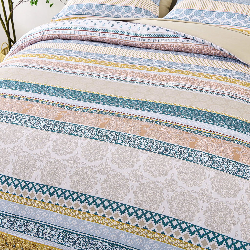 Luxe Loft Boho Quilted Comforter & Shams - Trending 3-Piece Set