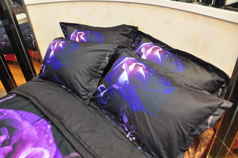 Rose Golden Hour Comforter Set - Aesthetic 3-Piece Bedroom Mood