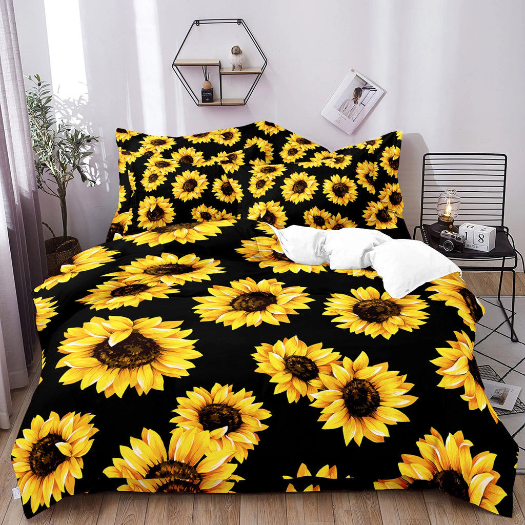 Scandi Dream soft floral Comforter Set - Soft Neutral 3-Piece Look