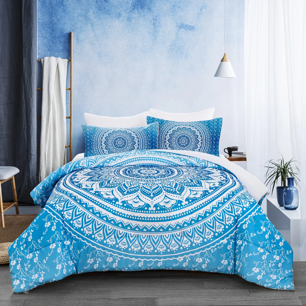 Dreamscape Sacred Circle Design Comforter Set - 3-Pcs Refreshing