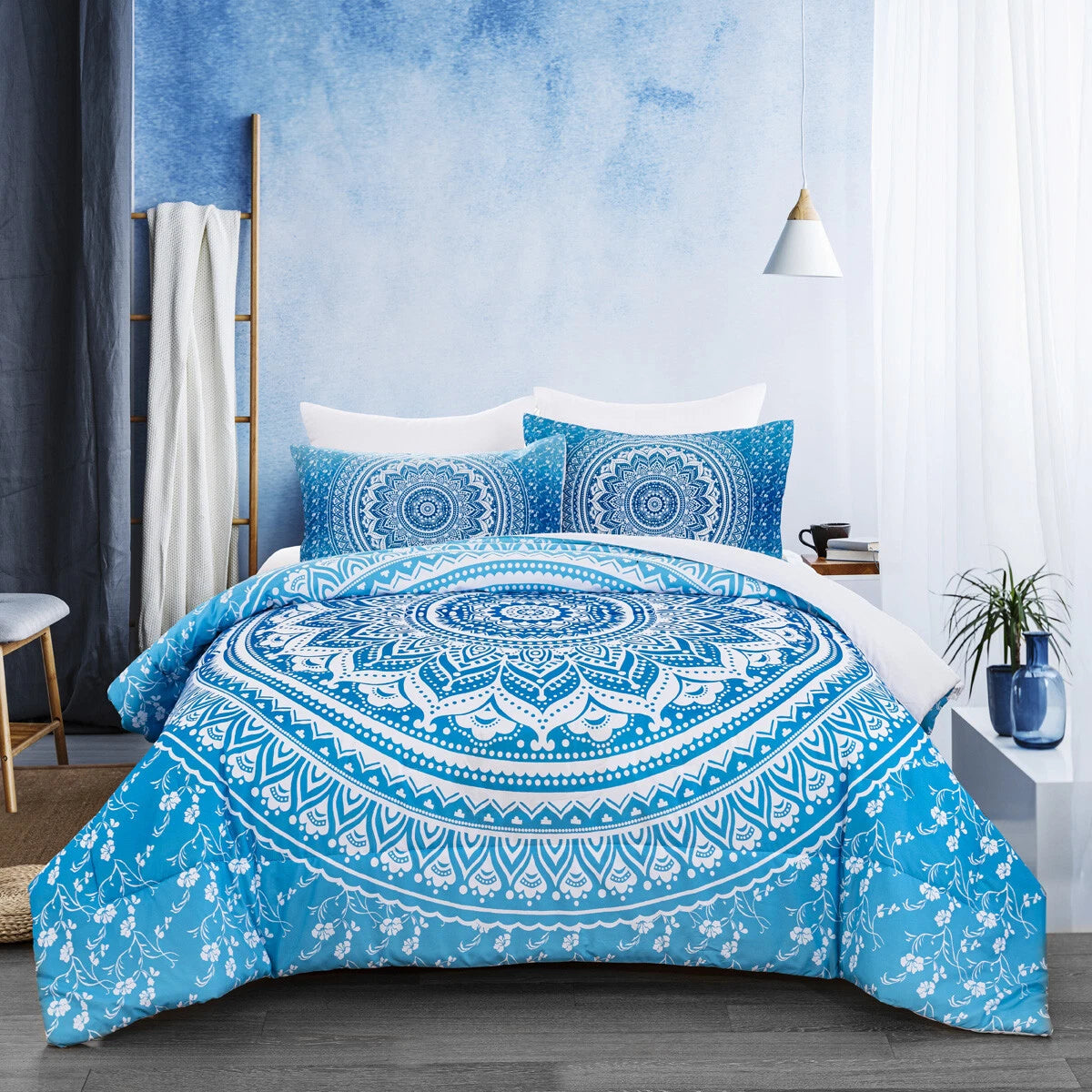 Dreamscape Sacred Circle Design Comforter Set - 3-Pcs Refreshing