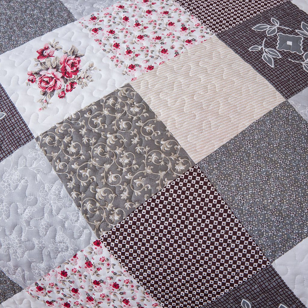 Refreshing multicolo Bloom Lightweight 3 Pc Bedspread & Pillow Cover Set