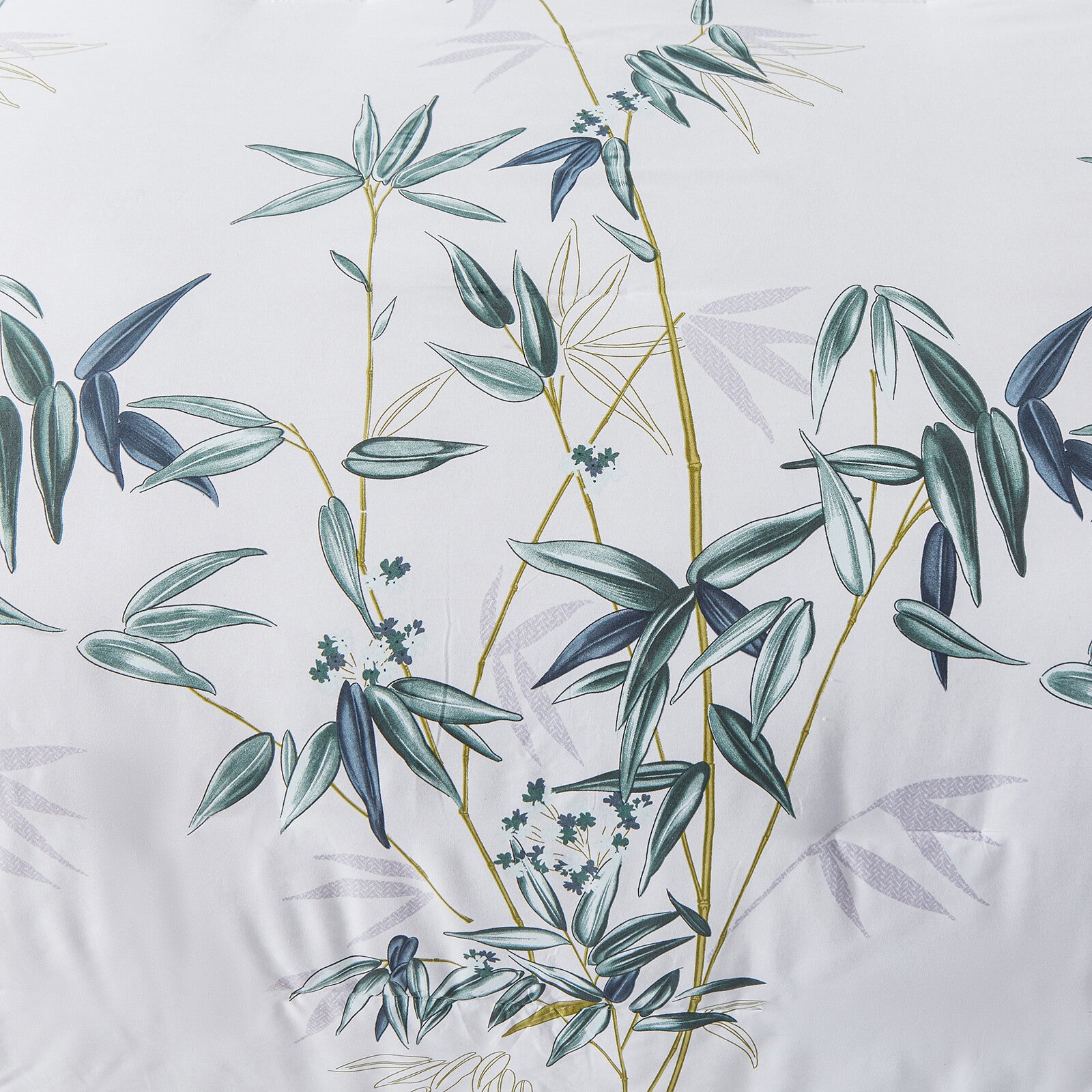 Floral Leaves Comforter Set, Quilted Bedding with Pillowcases