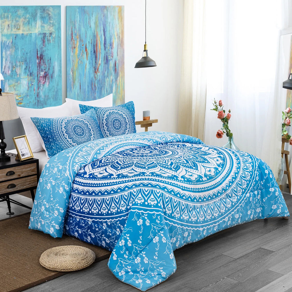 Dreamscape Sacred Circle Design Comforter Set - 3-Pcs Refreshing