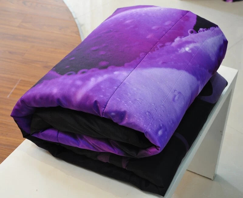 Rose Golden Hour Comforter Set - Aesthetic 3-Piece Bedroom Mood