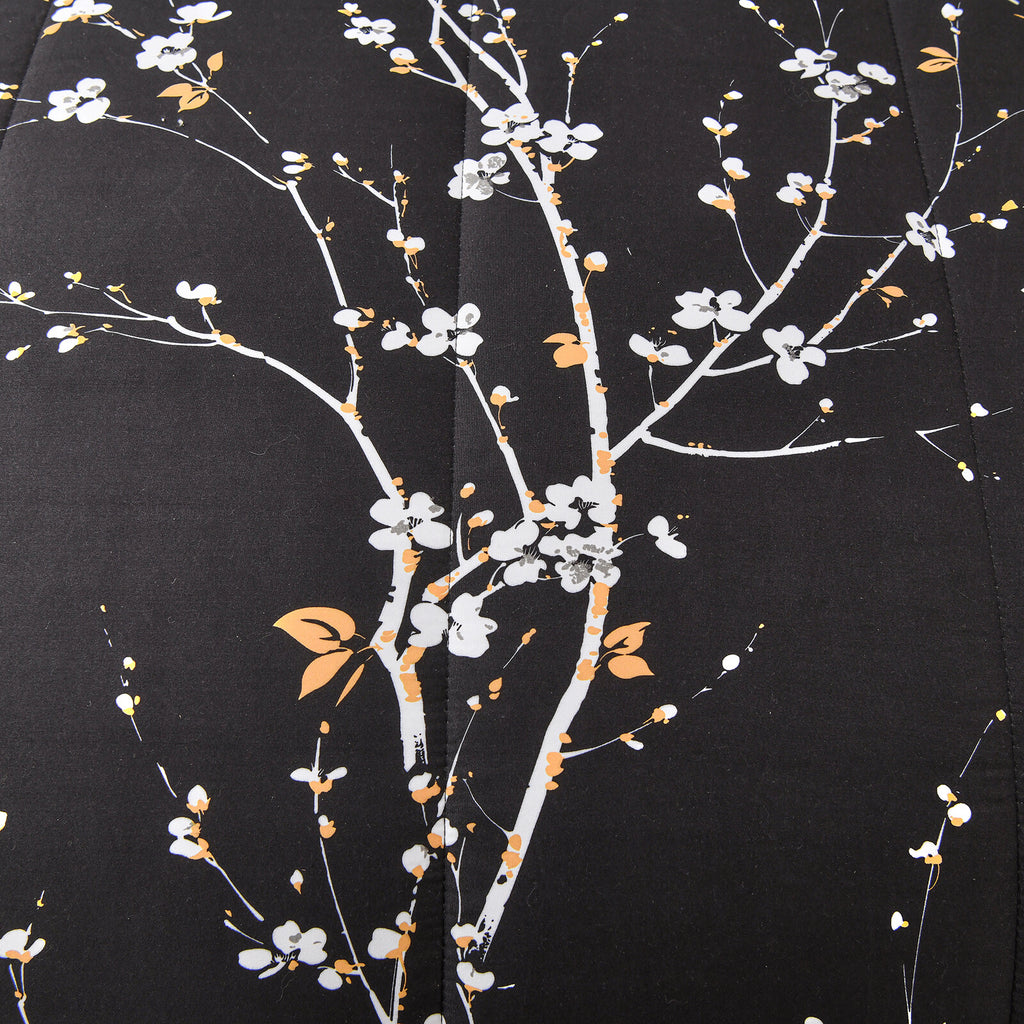 Soft Leaves Comforter Set, Quilted Bedding with Pillowcases