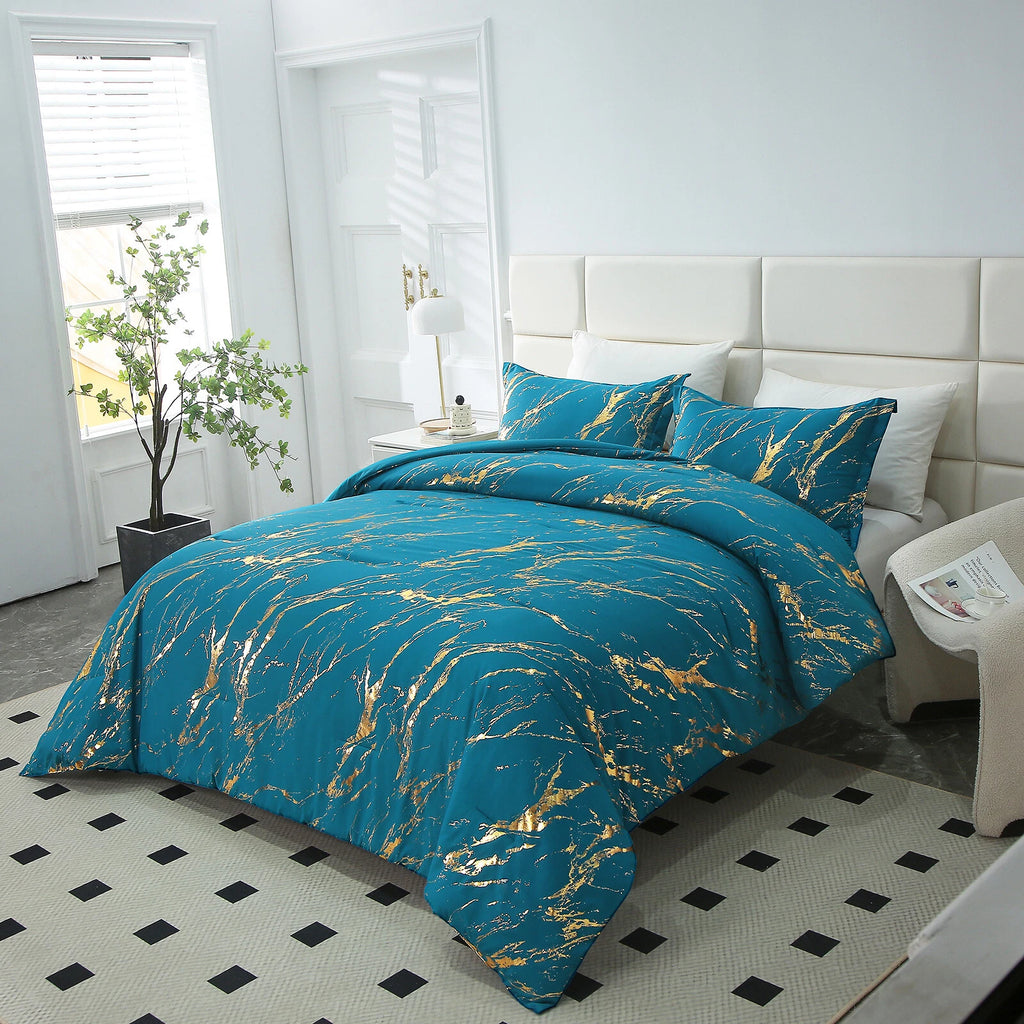 Cozy Cloud 3 Teal -Piece Comforter Bundle - Instagram-Ready Bedroom