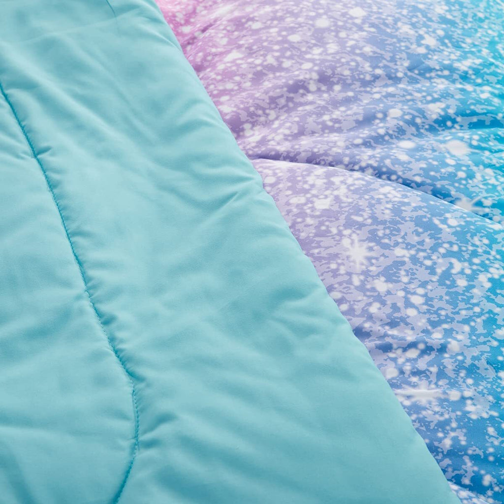 Marble Gradient Comforter Set, Quilted Bedding with Pillowcases