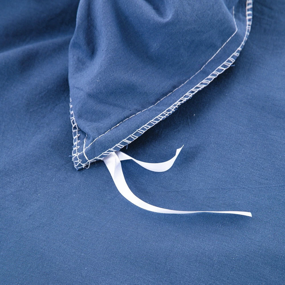 100% cotton Premium Doona Duvet Quilt Cover Set with Soft Pillowcases - Blue-