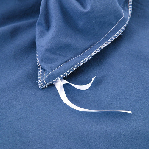 100% cotton Premium Doona Duvet Quilt Cover Set with Soft Pillowcases - Blue-