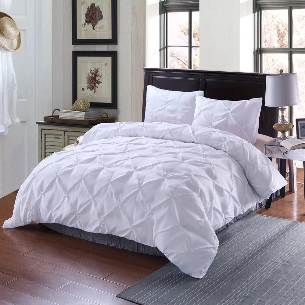 Minimal Mood white Comforter Collection - Modern 3-Piece Set